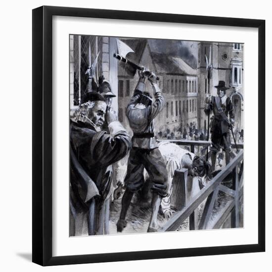 The Execution of King Charles I in Whitehall, 30th January 1649, 1979-Andrew Howat-Framed Giclee Print