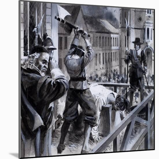 The Execution of King Charles I in Whitehall, 30th January 1649, 1979-Andrew Howat-Mounted Giclee Print