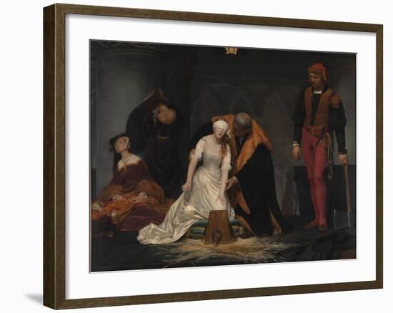 The Execution of Lady Jane Grey, 1833-Paul Hippolyte Delaroche-Framed Giclee Print