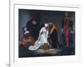 The Execution of Lady Jane Grey in the Tower of London in the Year 1554-Paul Delaroche-Framed Giclee Print