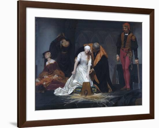 The Execution of Lady Jane Grey in the Tower of London in the Year 1554-Paul Delaroche-Framed Giclee Print