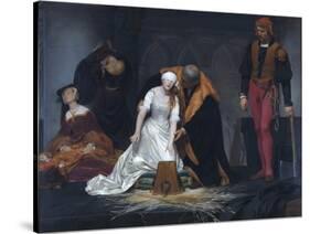 The Execution of Lady Jane Grey in the Tower of London in the Year 1554-Paul Delaroche-Stretched Canvas