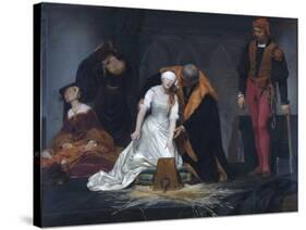 The Execution of Lady Jane Grey in the Tower of London in the Year 1554-Paul Delaroche-Stretched Canvas