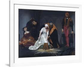 The Execution of Lady Jane Grey in the Tower of London in the Year 1554-Paul Delaroche-Framed Giclee Print