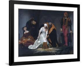 The Execution of Lady Jane Grey in the Tower of London in the Year 1554-Paul Delaroche-Framed Giclee Print