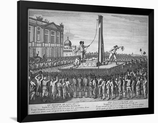 The Execution of Louis XVI, January 21 1793-null-Framed Giclee Print