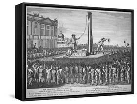 The Execution of Louis XVI, January 21 1793-null-Framed Stretched Canvas