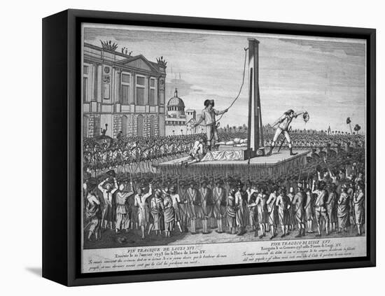 The Execution of Louis XVI, January 21 1793-null-Framed Stretched Canvas