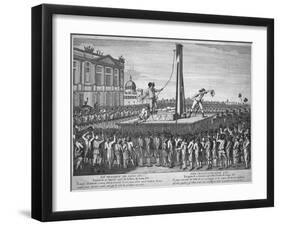 The Execution of Louis XVI, January 21 1793-null-Framed Giclee Print