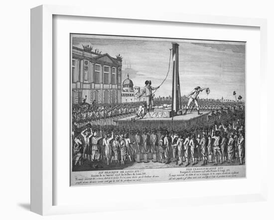 The Execution of Louis XVI, January 21 1793-null-Framed Giclee Print