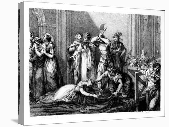 The Execution of Mary Queen of Scots-John Francis Rigaud-Stretched Canvas