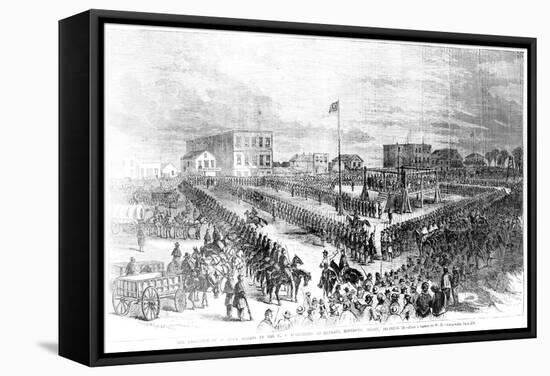 The Execution of Sioux Indians by the Us Authorities at Mankato, Minnesota on Friday 26th…-American School-Framed Stretched Canvas