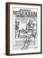 The Execution of the Inca King Atahualpa (Woodcut)-Felipe Huaman Poma De Ayala-Framed Giclee Print