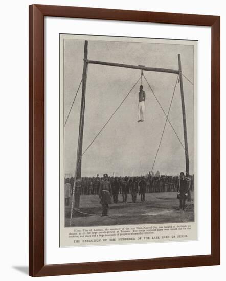 The Execution of the Murderer of the Late Shah of Persia-null-Framed Giclee Print