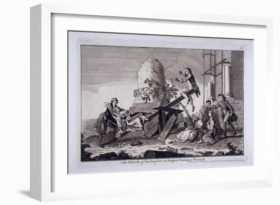 The Exercise of See Saw, Vauxhall Gardens, Lambeth, London, C1745-Francis Hayman-Framed Giclee Print