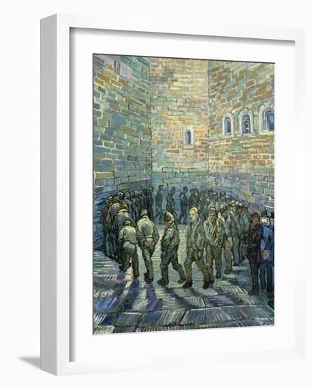 The Exercise Yard, 1890-Vincent van Gogh-Framed Premium Giclee Print