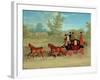 The Exeter Royal Mail on a Country Road-James Pollard-Framed Giclee Print