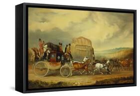 The Exeter to London Royal Mail Passing William Downe's Exeter Wagon-Charles Cooper Henderson-Framed Stretched Canvas