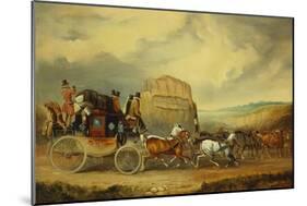 The Exeter to London Royal Mail Passing William Downe's Exeter Wagon-Charles Cooper Henderson-Mounted Giclee Print