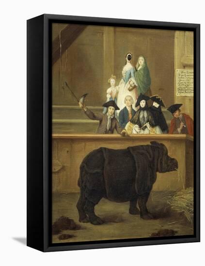 The Exhibition of the Rhino, 1751-Pietro Longhi-Framed Stretched Canvas