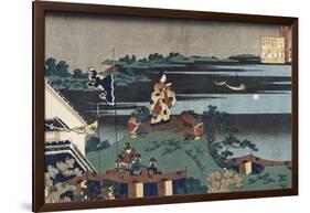 The Exiled Poet Nakamaro'-Katsushika Hokusai-Framed Giclee Print