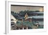 The Exiled Poet Nakamaro'-Katsushika Hokusai-Framed Giclee Print