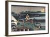 The Exiled Poet Nakamaro'-Katsushika Hokusai-Framed Giclee Print