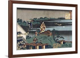 The Exiled Poet Nakamaro'-Katsushika Hokusai-Framed Giclee Print