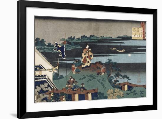 The Exiled Poet Nakamaro'-Katsushika Hokusai-Framed Giclee Print