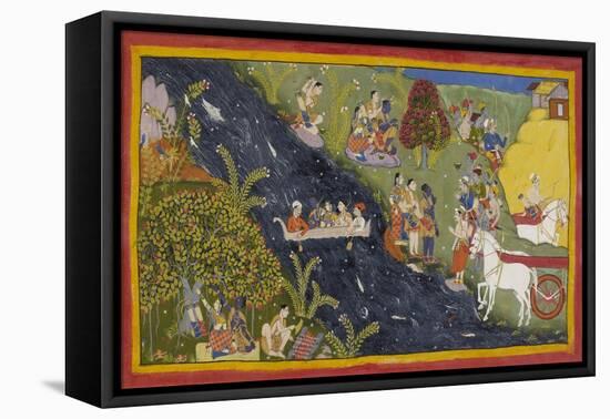 The Exiles Cross the Ganges-null-Framed Stretched Canvas