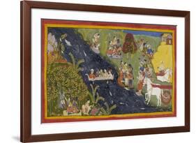 The Exiles Cross the Ganges-null-Framed Giclee Print