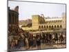 The Exit of Ruggero I, King of Sicily, from the Palazzo Reale-Giuseppe Sciuti-Mounted Giclee Print