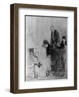 The Exit of the Audience, 1925-Jean Louis Forain-Framed Giclee Print