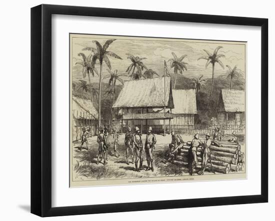 The Expedition Against the Malays of Perak, Officers' Quarters, Campong Boyah-null-Framed Giclee Print