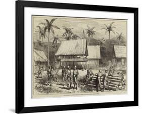 The Expedition Against the Malays of Perak, Officers' Quarters, Campong Boyah-null-Framed Giclee Print