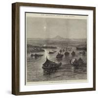 The Expedition Against the Malays, the British Force Ascending the Perak River-null-Framed Giclee Print