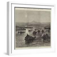 The Expedition Against the Malays, the British Force Ascending the Perak River-null-Framed Giclee Print