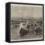 The Expedition Against the Malays, the British Force Ascending the Perak River-null-Framed Stretched Canvas