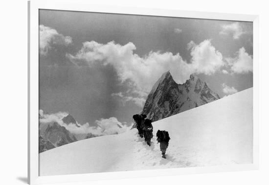 The Expedition for the Conquest of K2 Marching To the Top-null-Framed Giclee Print