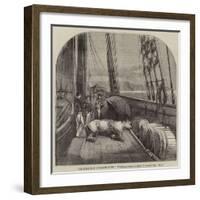 The Expedition in Search of Sir J Franklin, Arctic Bear on Board the Fox-null-Framed Giclee Print