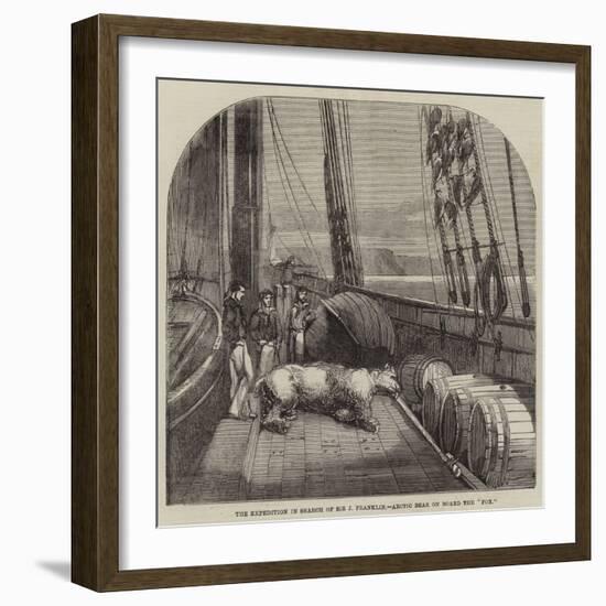 The Expedition in Search of Sir J Franklin, Arctic Bear on Board the Fox-null-Framed Giclee Print