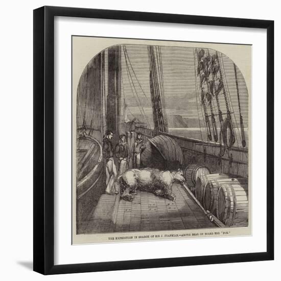 The Expedition in Search of Sir J Franklin, Arctic Bear on Board the Fox-null-Framed Giclee Print