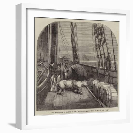 The Expedition in Search of Sir J Franklin, Arctic Bear on Board the Fox-null-Framed Giclee Print