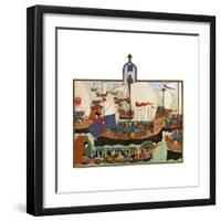 The Expedition of the French and Genoese to Barbary, 15th Century-null-Framed Giclee Print