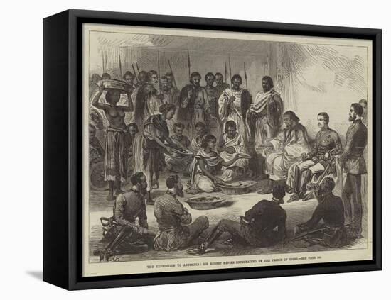 The Expedition to Abyssinia, Sir Robert Napier Entertained by the Prince of Tigre-null-Framed Stretched Canvas