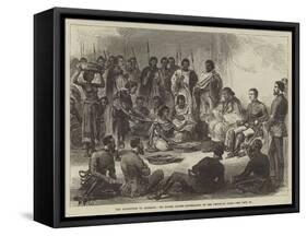 The Expedition to Abyssinia, Sir Robert Napier Entertained by the Prince of Tigre-null-Framed Stretched Canvas