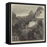 The Expedition to Abyssinia, Waterfall on the Mai Muna, Near Senafe-null-Framed Stretched Canvas