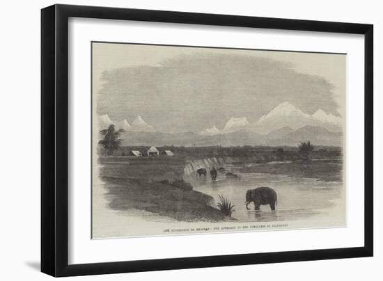 The Expedition to Bhootan, the Approach to the Himalayas at Julpigoree-null-Framed Giclee Print