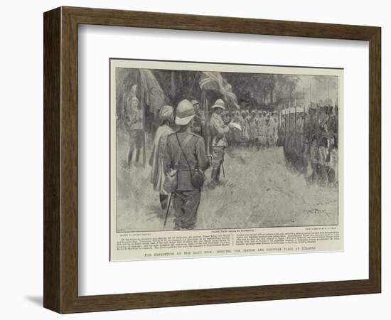 The Expedition Up the Blue Nile, Hoisting the British and Egyptian Flags at Rosaires-Ernest Prater-Framed Giclee Print