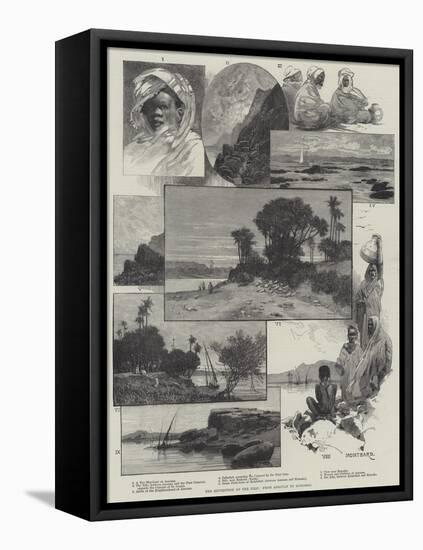 The Expedition Up the Nile, from Assouan to Korosko-Charles Auguste Loye-Framed Stretched Canvas